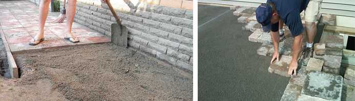 Как правильно выполнить укладку тротуарной плитки на бетон