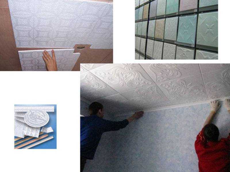 Отделка стен потолочной плиткой из пенопласта - утепление своими руками от а до я
