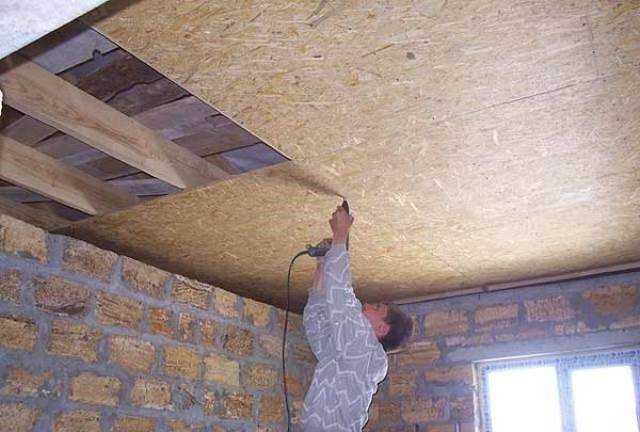 Чем обшить потолок в гараже