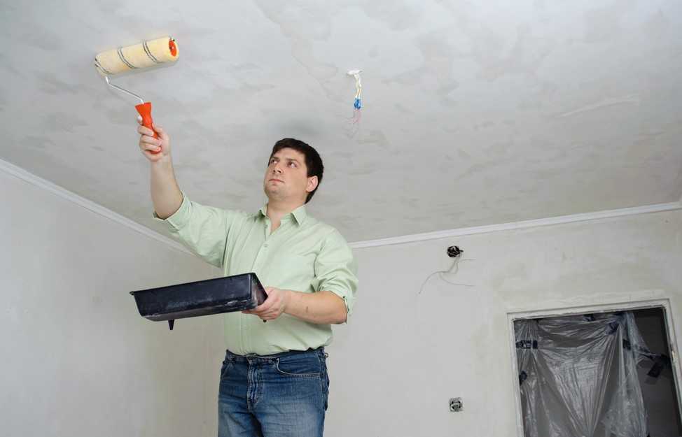 Как покрасить потолок водоэмульсионной краской по старой водоэмульсионке: пошаговая инструкция работ | в мире краски