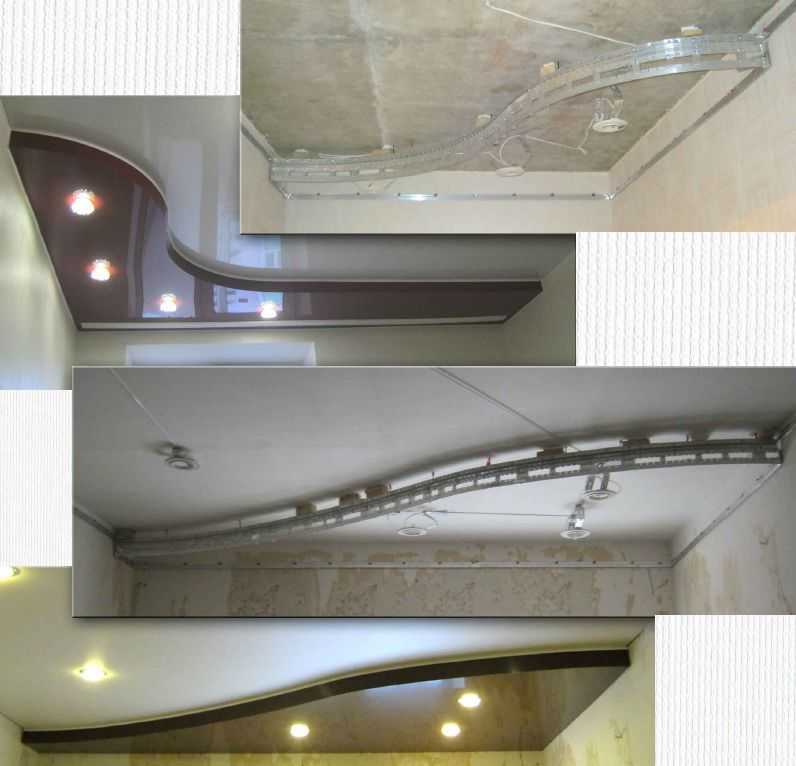Монтаж натяжного потолка к гипсокартону: установка каркаса для гкл, монтаж и шпаклёвка листов