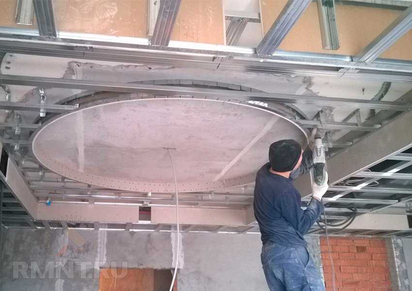 Технология монтажа потолка из гипсокартона своими руками