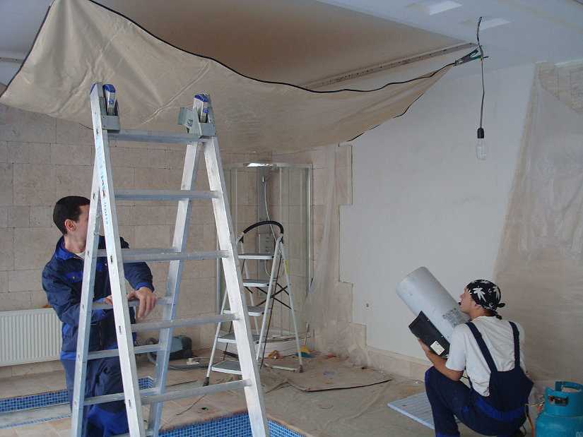 Как снять натяжной потолок: можно ли снова его натянуть после демонтажа своими руками