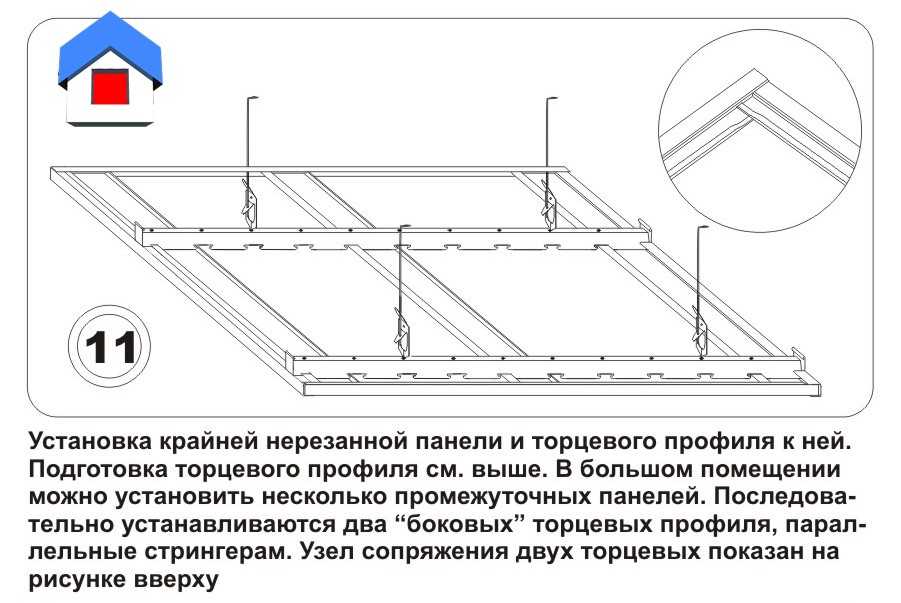 Монтаж подвесного реечного потолка своими руками и видео инструкция