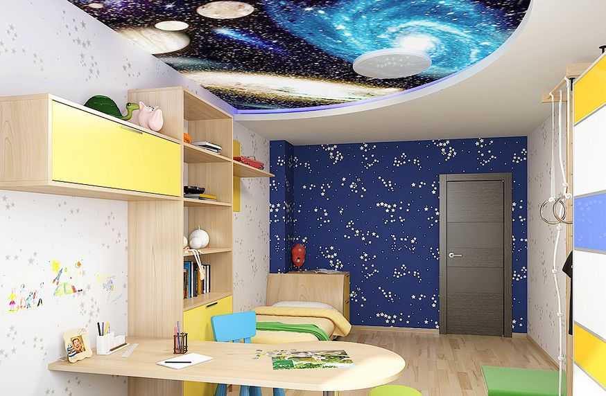 Потолок в детской комнате: как оформить и сочетать в интерьере? 120 фото примеров дизайна!