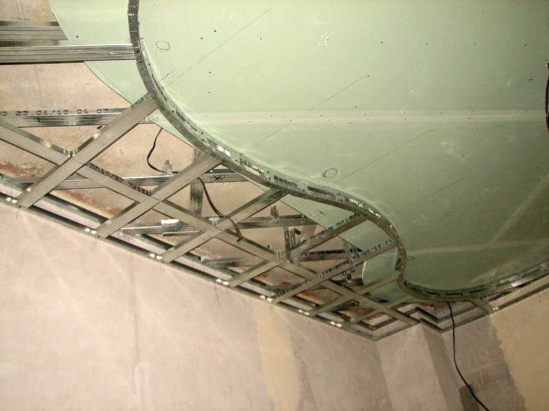 Фигурные потолки из гипсокартона своими руками: монтаж подвесного фигурного потолка