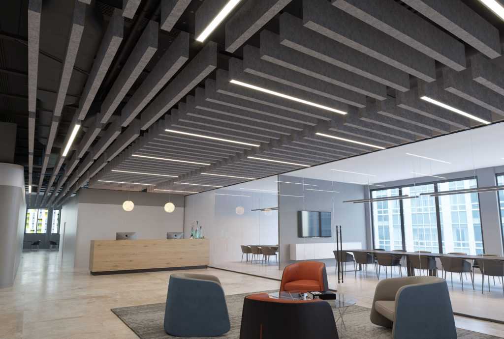 Потолок из гипсокартона для офиса - особенности и примеры