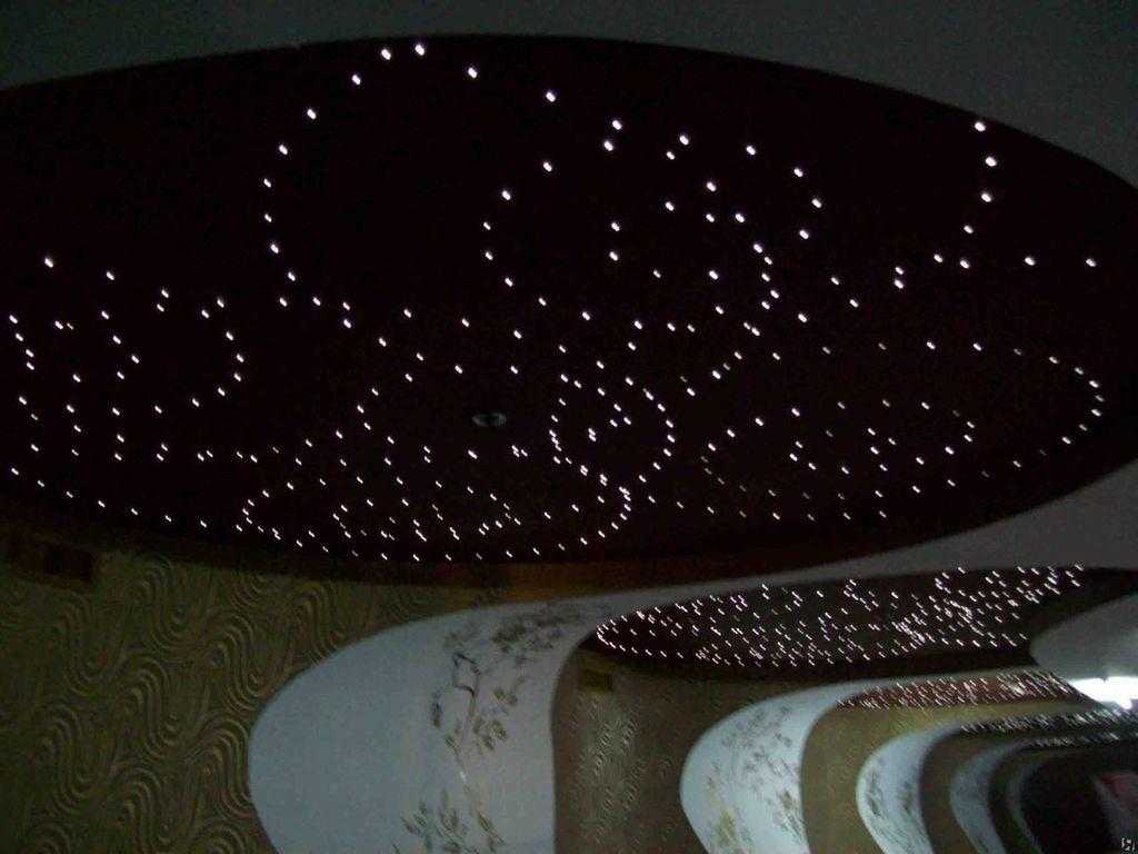 Натяжной потолок «звездное небо» в интерьере