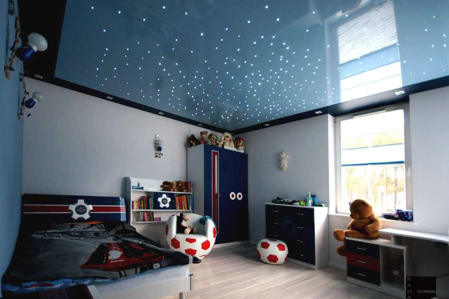 Потолок в детской комнате (47 фото): дизайн со звездным небом для подростка, какой лучше сделать рисунок фотопечати для девочки