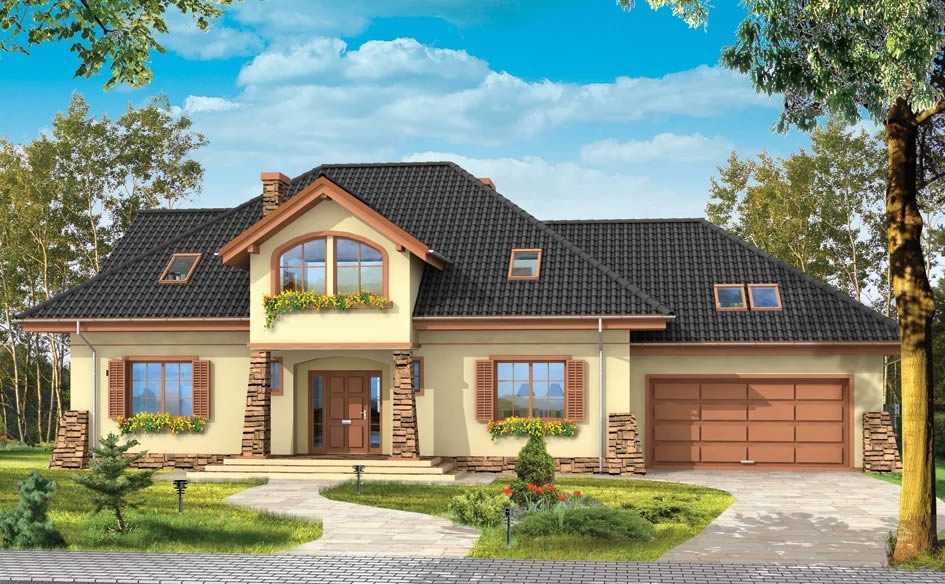 Проекты домов с гаражом под одной крышей: 50 лучших вариантов