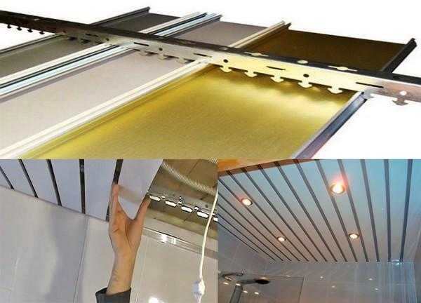 Применение и монтаж реечного алюминиевого потолка