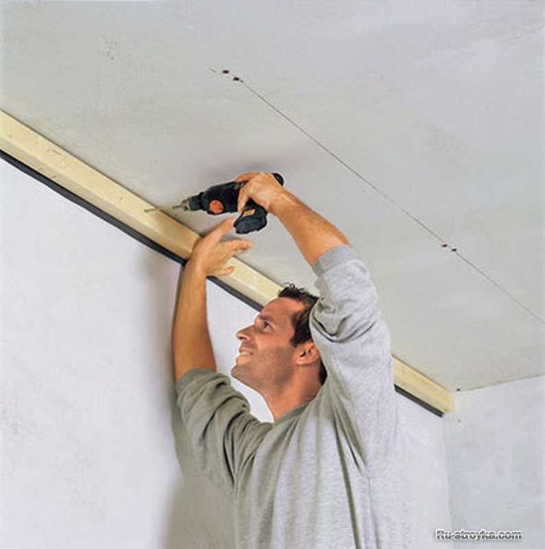Как сделать потолок из гипсокартона своими руками - пошаговая инструкция