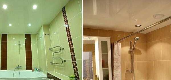 Натяжные потолки в ванной комнате (86 фото): плюсы и минусы. можно ли сделать? парящий и реечный, цветной и матовый потолки. отзывы