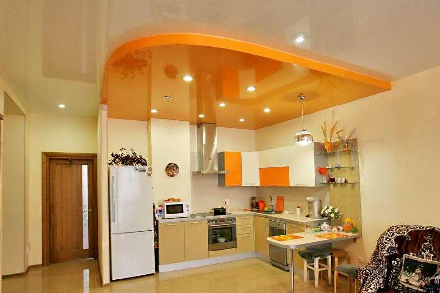 Натяжные потолки на кухне: можно или нет? статья с фото и видео