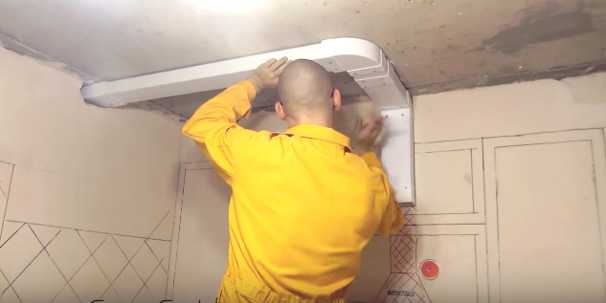 Как поставить вентилятор в натяжной потолок