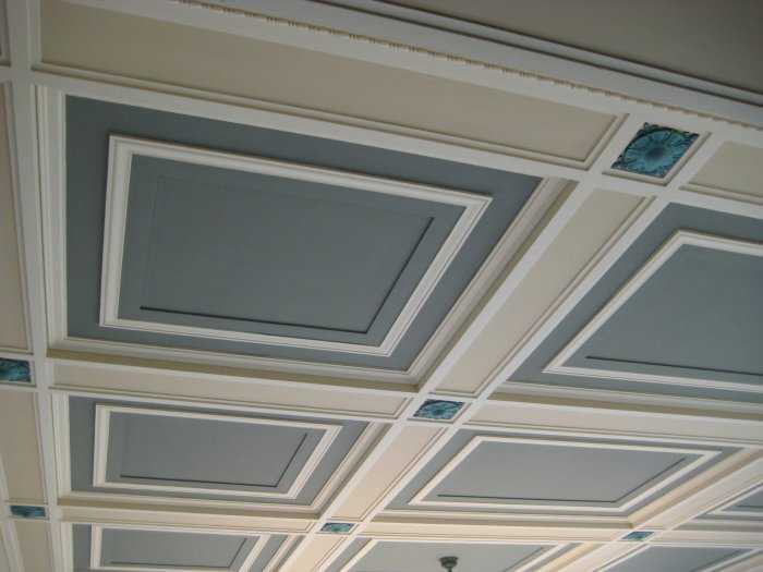Кессонный потолок (47 фото): что это, кессоны из массива дерева, гипсокартона и полиуретана своими руками