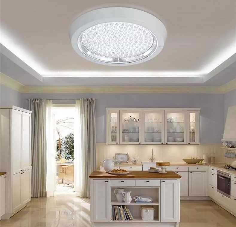 Подвесные потолки из гипсокартона на кухне: образцы на фото