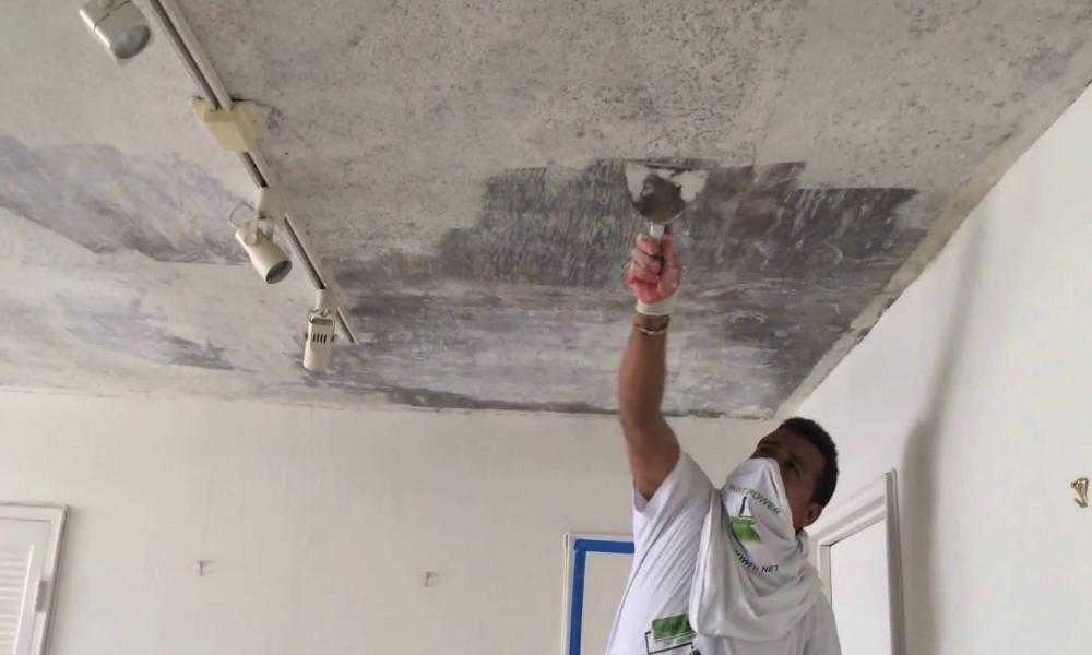 Как побелить потолок с помощью краскопульта, пылесоса или распылителя