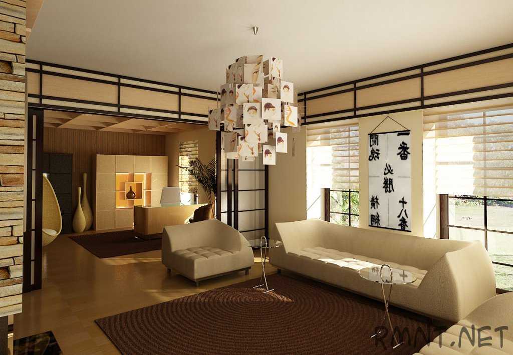 Оформление комнаты в японском стиле – красота в мелочах на 50 фото