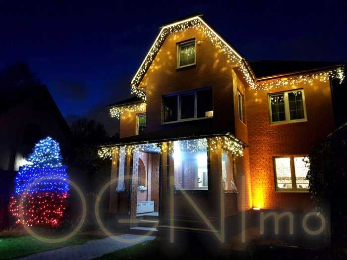3 способа новогодней подсветки дома - подключение, крепеж, отличия и как сделать своими руками.