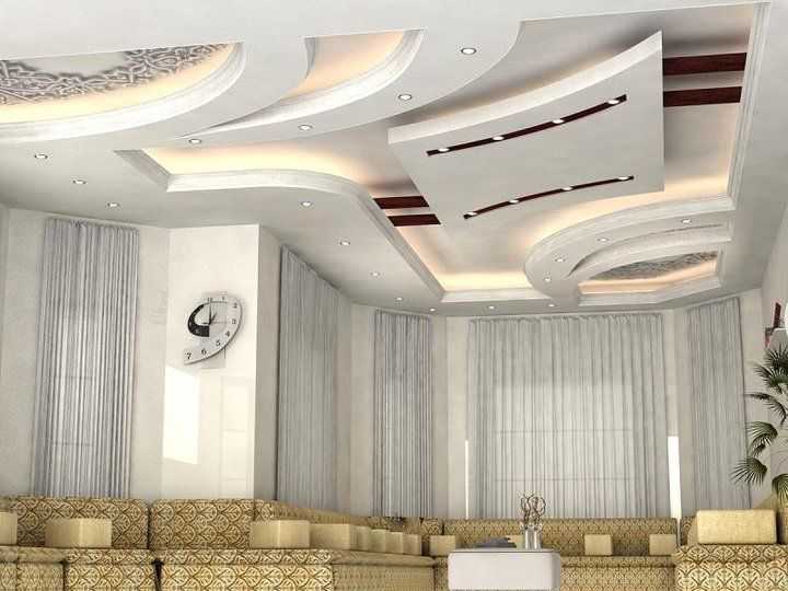 Потолки из гипсокартона для гостиной - все способы оформления с примерами из интерьеров