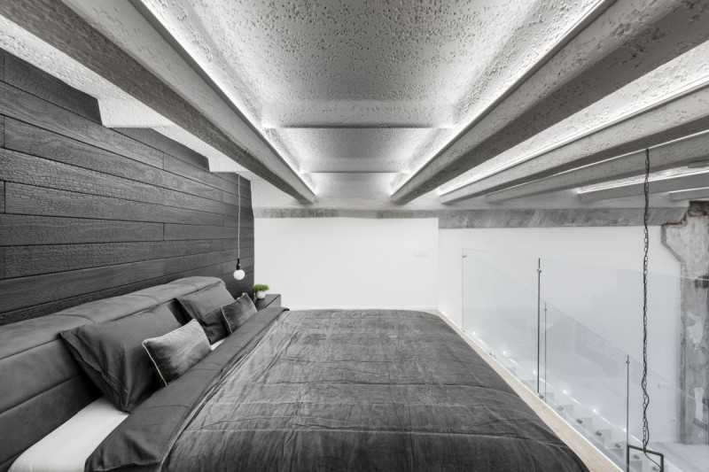 Бетонный потолок в стиле лофт (100+ фото в интерьере)