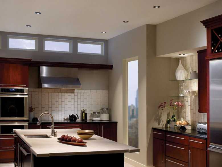 Варианты дизайна потолка из гипсокартона на кухне