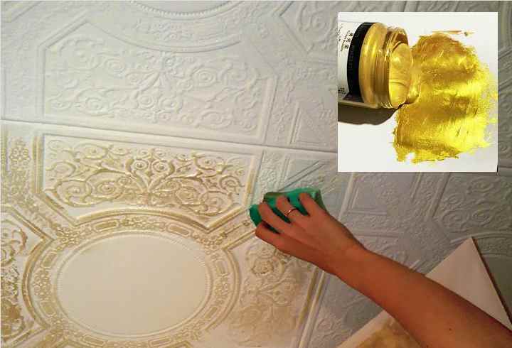 Покраска потолочной плитки, фото и видео инструкции, как покрасить плитку из пенопласта