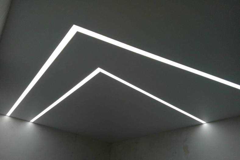 Как сделать парящий натяжной потолок с подсветкой своими руками. особенности парящих профилей
