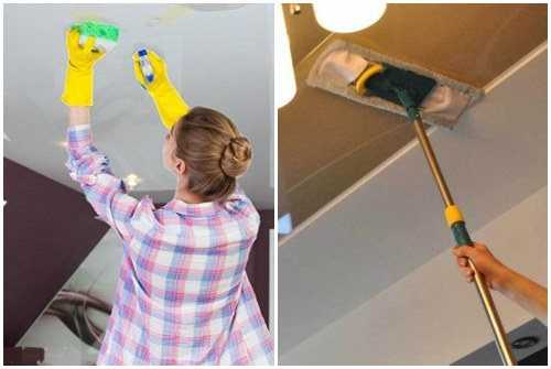 Как мыть натяжной потолок матовый - самые эффективные способы!