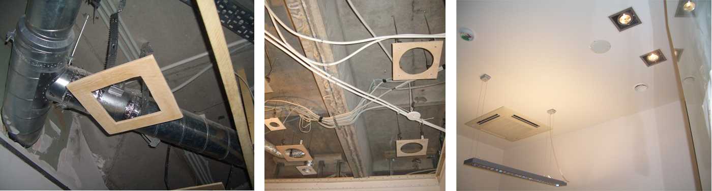 Как крепить вентилятор в натяжном потолке