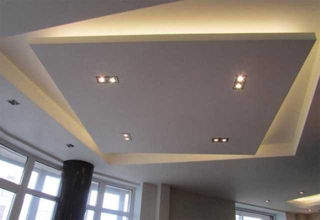Потолок из гипсокартона с подсветкой (63 фото): гипсокартонный парящий потолок, подвесная конструкция с бортиком в спальне