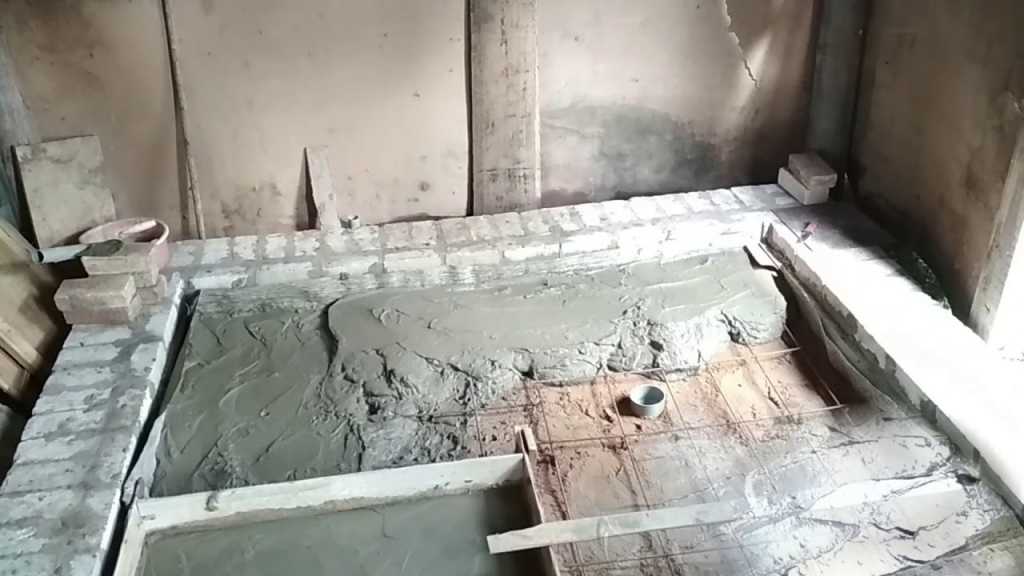 Пол в бане из бетона и как залить, бетонировать своими руками