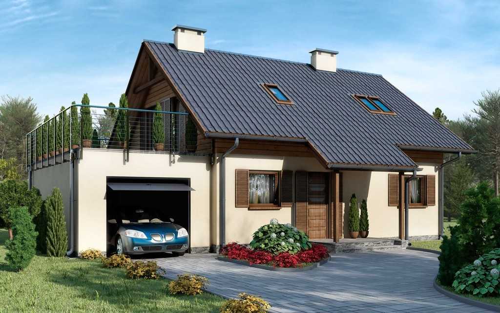 Одноэтажный дом с гаражом под одной крышей: особенности проектирования, варианты проектов и планировок
