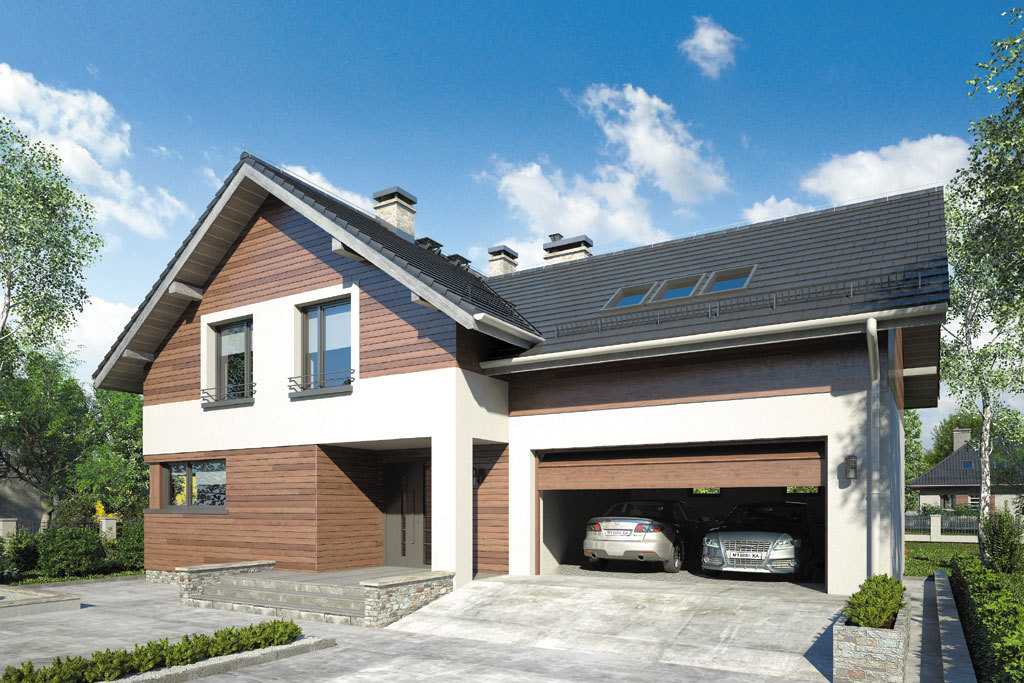 Проекты домов с гаражом под одной крышей: красивые и практичные идеи | ремонт и строительство дома