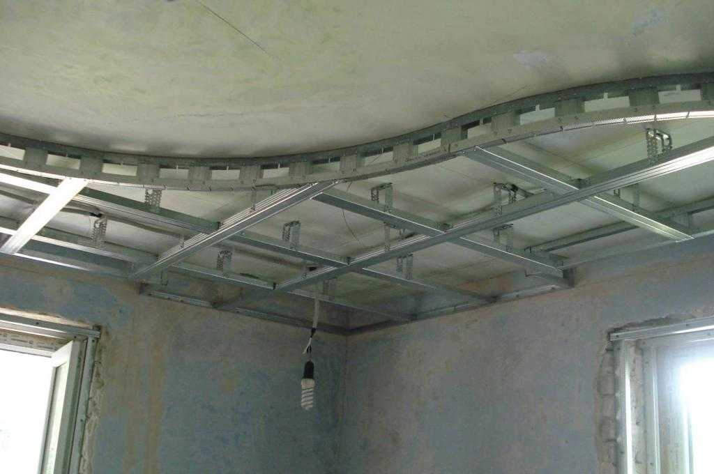 Как делать двухуровневый потолок из гипсокартона с натяжным потолком