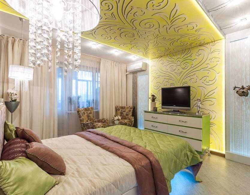 Дизайн потолка в спальне: идеи лучших вариантов дизайна и оформления, советы по выбору цвета с реальными фото примерами