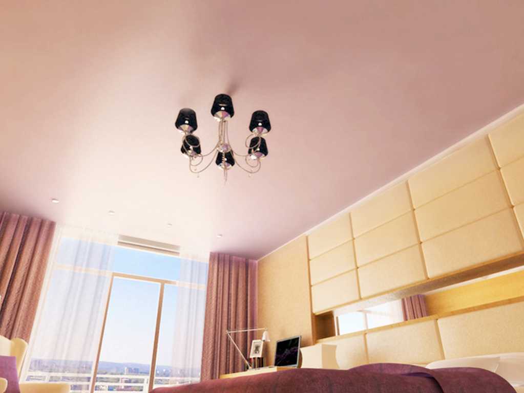Натяжные  потолки в спальне: виды, идеи дизайна и советы по выбору