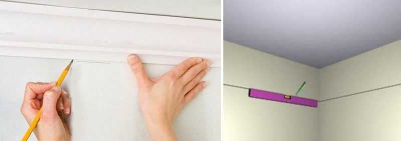 Как правильно крепить плинтуса на потолок