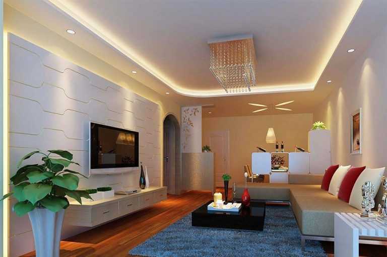 Натяжные потолки в спальне с точечными светильниками: фото дизайн