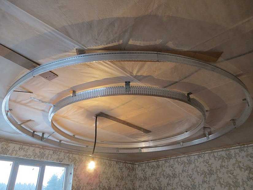 Многоуровневые натяжные потолки: как делают монтаж своими руками, как сделать профиль конструкции