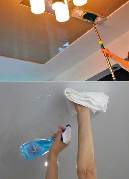 Как мыть натяжной потолок матовый