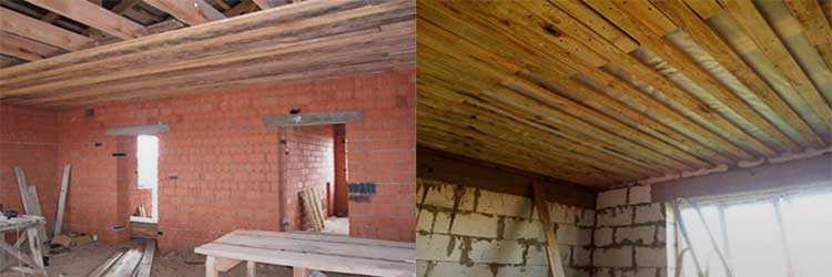 Как сделать черновой потолок по деревянным балкам – варианты монтажа, инструкция