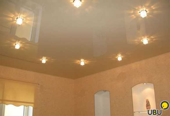 Оформление двухуровневых натяжных потолков с подсветкой