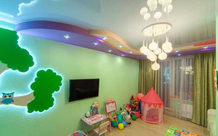 Потолок в детской комнате (47 фото): дизайн со звездным небом для подростка, какой лучше сделать рисунок фотопечати для девочки