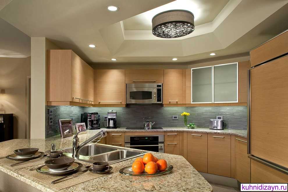 Потолок из гипсокартона своими руками на кухне двухуровневый с подсветкой и как сделать