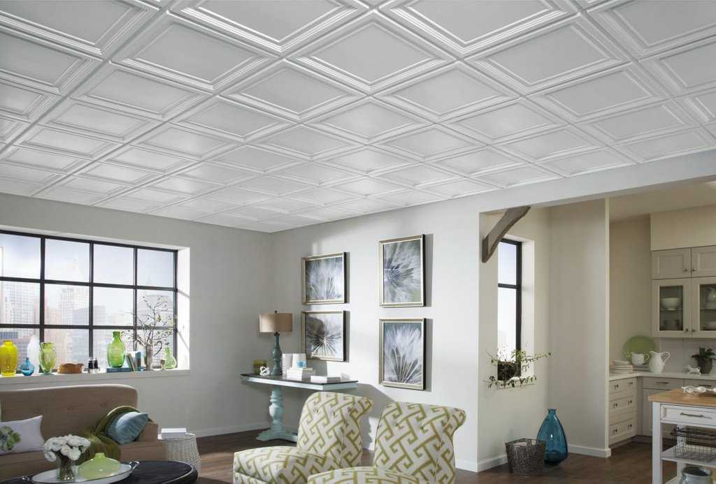 Пенопластовые плитки для потолка - современная отделка