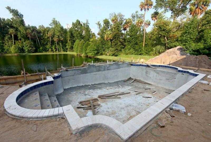Строительство бетонного бассейна своими руками