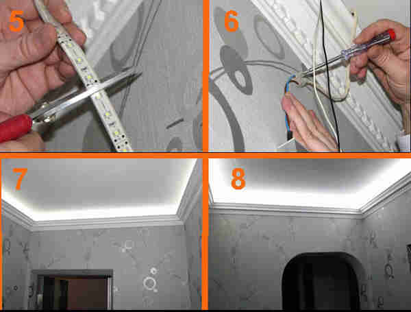 30 вариантов подсветки натяжного потолка светодиодной лентой изнутри