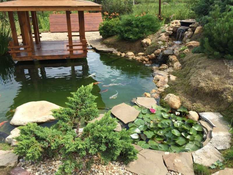 Сухой ручей в ландшафтном дизайне: как сделать декоративный мостик через сухой ручей в саду
пошагово
 - 27 фото